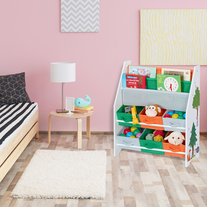 Relaxdays Kids' Shelving Unit with Storage Boxes