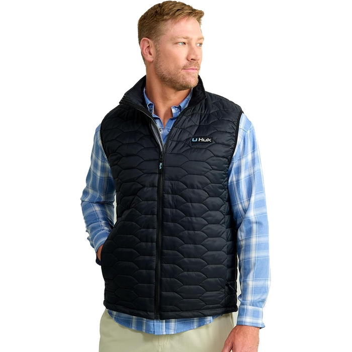 Жилет HUK Scale для чоловіків, ізольований, з DWR просоченням, для риболовлі, чорний, XXL