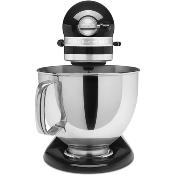 Кухонний комбайн KitchenAid Artisan з нахиленою чашею, тістоміс, 5 насадок, 2 чаші з нержавіючої сталі, 4.8 л, Onyx Black