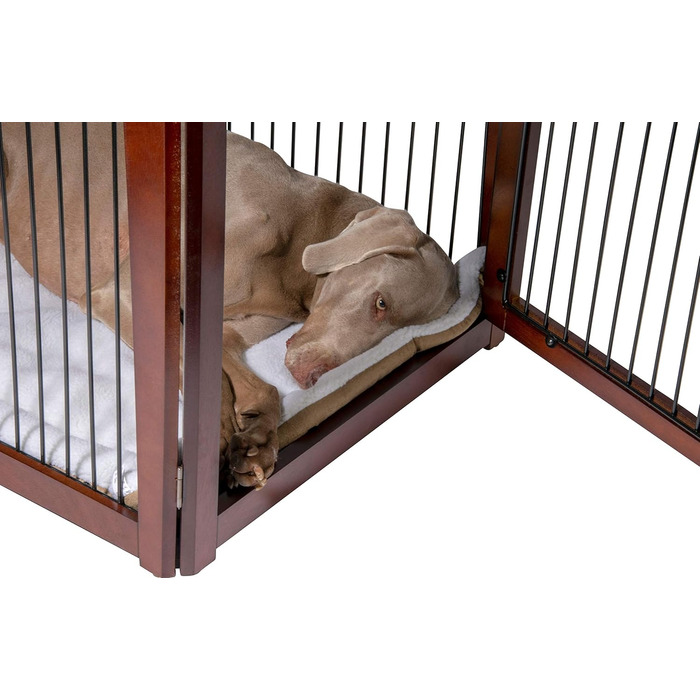 Дерев'яний вольєр для собак Dobar® розмір M з функцією столу - вольєр-будка для собак, 83 x 55 x 59 см, білий (коричневий, L 101 x B 71 x H 80 см)