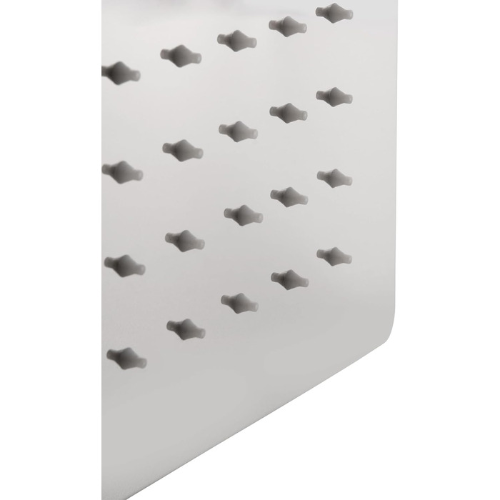 aquaSu® Overhead Shower Offertio with 1 Spray Pattern | Square | Chrome | 50 x 50 cm Spray Plate | with Ball Joint | Anti-Limescale Nozzles | Standard Thread: 1/2 | Wellness Rain Shower | 72278 0