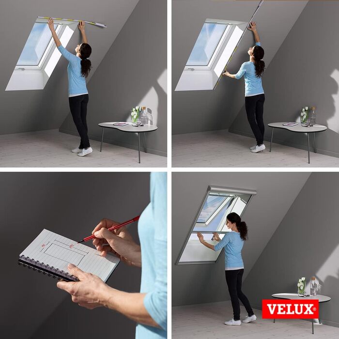 VELUX Original Insect Screens - Weather-resistant, compatible with a roof window cutout width of 923-1120 mm and length 0-2000 mm - Aluminum mesh ZIL SK06 0000SWLD, Black
