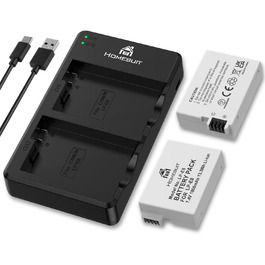 Акумулятор LP-E8 1800mAh та LED зарядний пристрій для Canon EOS Rebel T2i T3i T4i T5i EOS 550D 600D 650D 700D Kiss X4 X5 X6 X6i X7i (2 шт. акумулятори + 1 зарядний пристрій)