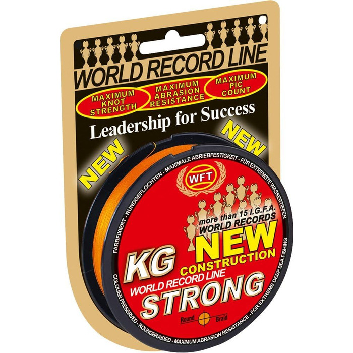 Плетена рибальська волосінь WFT KG Strong 300м 0,25мм 39кг для морської риболовлі