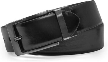 Чоловічий шкіряний ремінь Steve Madden, чорний/коричневий (брунірований)