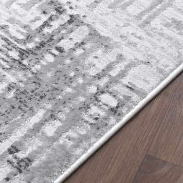 Килимок для вітальні SANAT Harmony - короткий ворс, 120x160 см, світло-сірий, сертифікат Öko-Tex 100, підходить для вітальні, передпокою, їдальні, спальні, кухні та дитячої кімнати