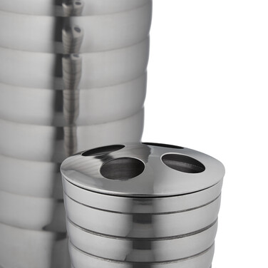 Relaxdays 5-piece Bathroom Set Stainless Steel