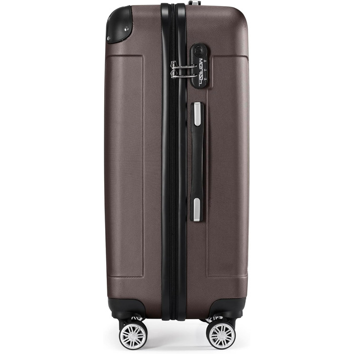 Валіза MERISH 3шт. з жорсткою оболонкою, коліщата-двоколіща, 9 кольорів (коричневий, XL)