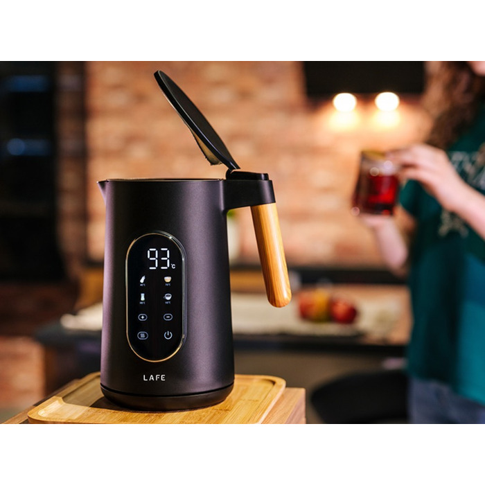 Електричний чайник Lafe KettleX Pro, 2200 Вт, 1,7 л, чорний