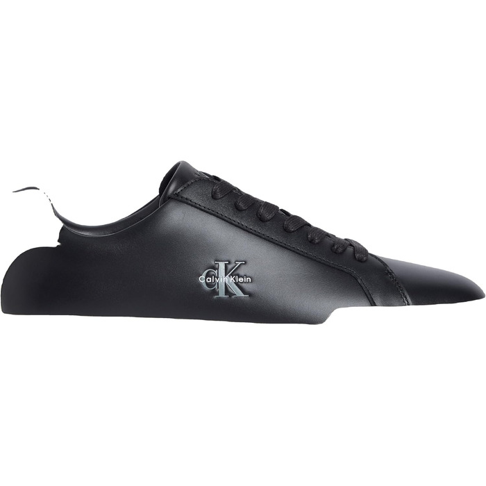 Чоловічі кросівки Calvin Klein Cupsole з товстою підошвою, шнурівка, шкіра (43 EU, чорний/чорний/білий/чорний)
