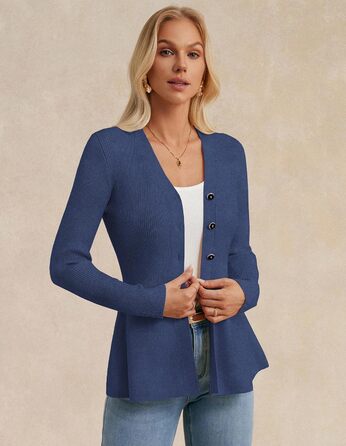 Жакет Grace Karin для жінок, в'язаний, без рукавів, кардиган, осіння мода, повсякденний стиль, елегантний камізель (M, блакитний)