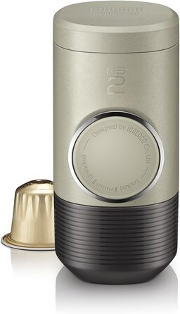 WACACO Minipresso NS2 – портативна кавомашина для еспресо, ручна, сумісна з Nespresso, сіро-оливковий колір