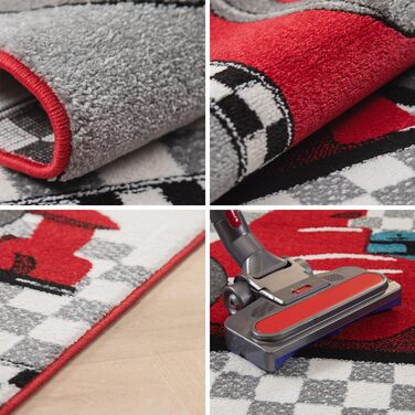 Дитячий килим круглий Elefant Design, короткий ворс, 120 см, синьо-сірий, гіпоалергенний, для дівчаток та хлопчиків