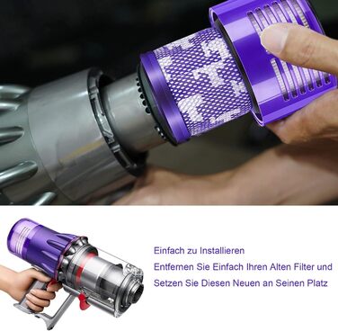 Dyson V11 & V15 Dust Bin Replacement - Compatible with SV14, SV17, SV15, SV22, SV28 Models - Fits Part Numbers 970050-01 & 965443-01