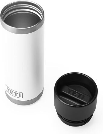 YETI Rambler Bottle with HotShot Lid, 18 oz (532 ml) (White)