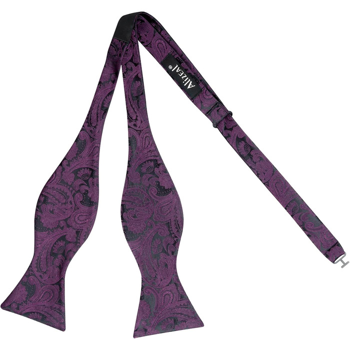 Комплект краватка-хустинка Alizeal Paisley (Aubergine) для чоловіків