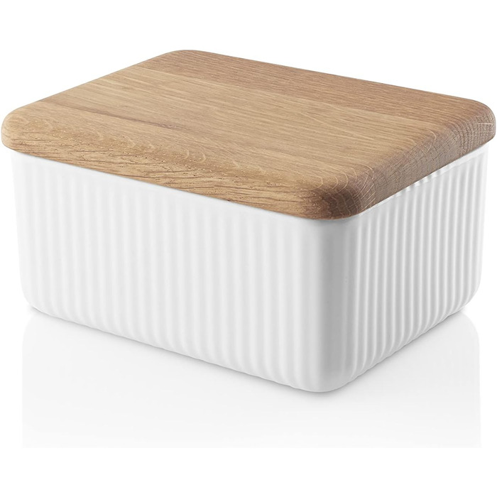 Eva-Trio | Butter Dish with Lid Nova | Keep your butter elegantly and hygienically in a porcelain jar with a wooden lid | Legio Tableware