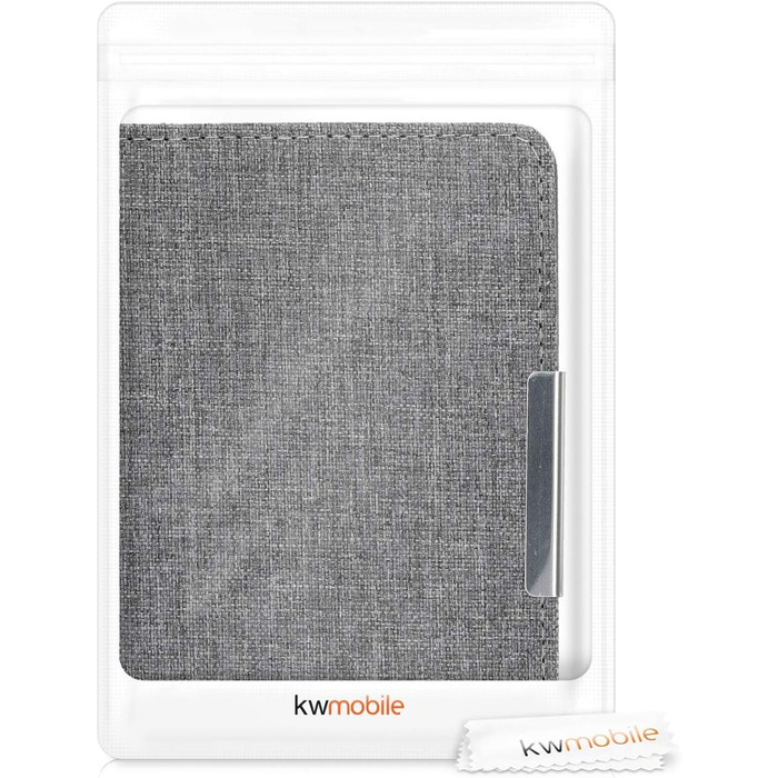 Чохол kwmobile для Tolino Shine 3: тканинний захисний чохол-обкладинка, сірий