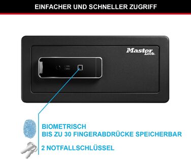 Master Lock Electronic Combination Safe - 11 Liter, Fingerprint Access