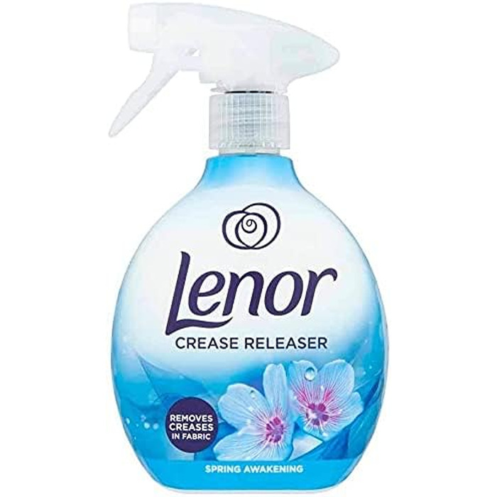 Спрей-розгладжувач тканини Lenor для видалення складок, аромат «Весняне пробудження», набір 2 x 500 мл