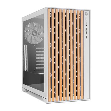 Корпус для ПК NOX Hummer Element White – ATX/Micro-ATX/ITX Midi Tower з сітчастою передньою та верхньою панелями, скло, 3 x 140 мм вентилятори, підтримка 10 вентиляторів, USB-C/USB 3.0, білий