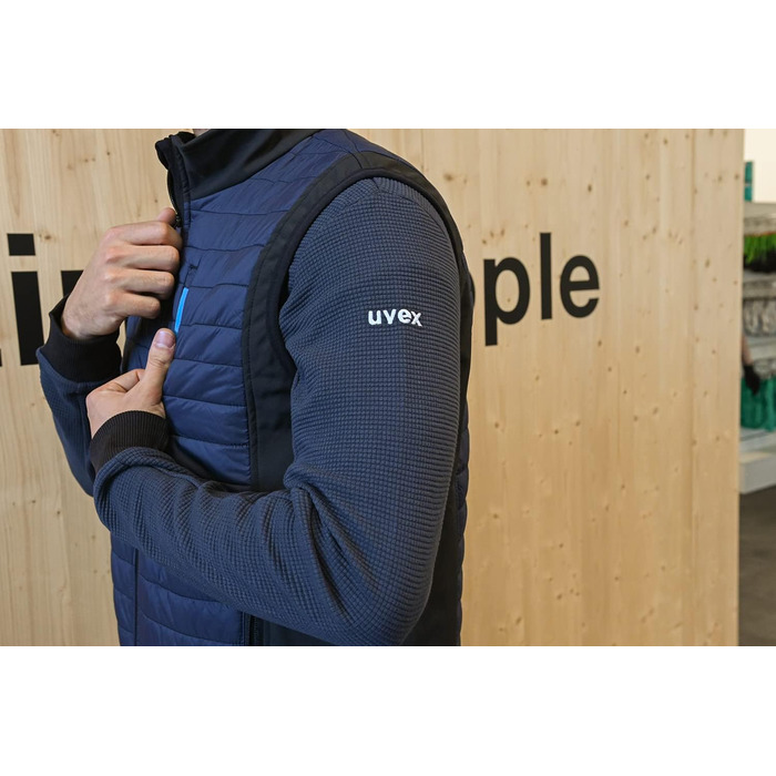 Жилет Uvex tune-up чоловічий гібридний - степна жилетка - міцна робоча жилетка, розмір L, темно-синій