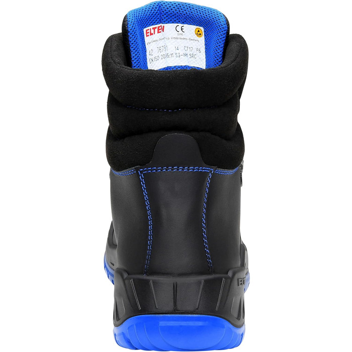 Черевики безпеки ELTEN Alessio Mid ESD S3S, шкіряні, з металевим носком, легкі, міцні, чоловічі та жіночі, 50 EU, чорно-синій