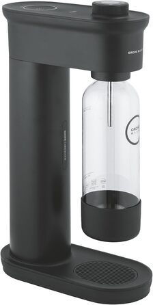 GROHE Blue Fizz Набір для газованої води (3 рівні газування, без CO2 балона, 1x 0,85л пляшка + засіб для чищення), 31943K00 (2x 0,85л пляшка | 1x CO2, з CO2 індикатором, Чорний)