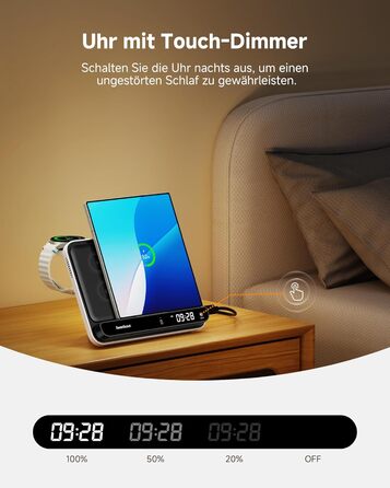 Бездротова зарядка SwanScout 30W для Samsung Galaxy Z Fold 7/S25 Ultra/S25, iPhone 17/16, Galaxy Watch 8/7/6 – швидка зарядка