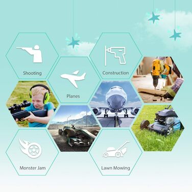 Навушники для захисту від шуму Dr.meter для дітей - пасивні навушники для школи, навчання, сну, автозму, гри на барабанах (SNR 27dB), зелені та блакитні