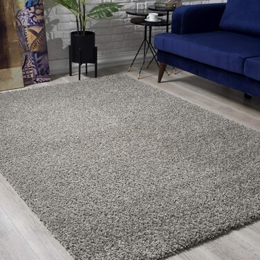 Килимок для вітальні Impression - Екологічний сертифікований килим, колір сірий, розмір 80x150 см