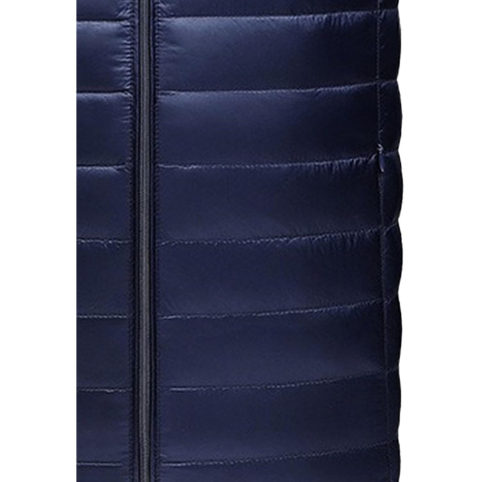 Чоловіча жилетка з пуху, утеплена, стегана, для активного відпочинку, водовідштовхувальна, без рукавів (Синій, XXL)