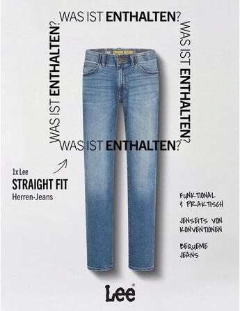 Чоловічі джинси Lee Straight Fit Xm 34W/32L класичного крою, оригінал