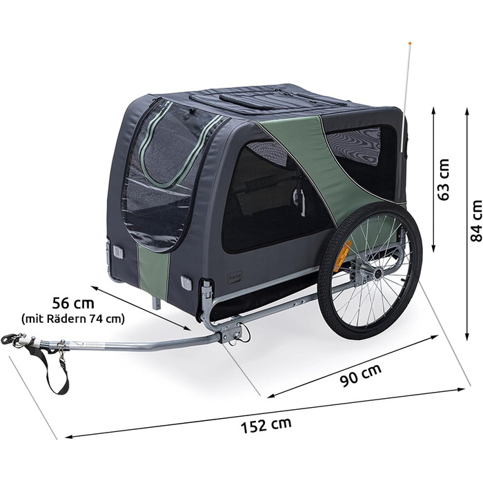 Karlie Fahrradanhänger для собак - 152x74x84 см