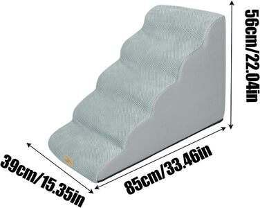 Сходинки для собак BingoPaw: 3/5 сходинок, 40/85 см, знімний чохол, протиковзкий