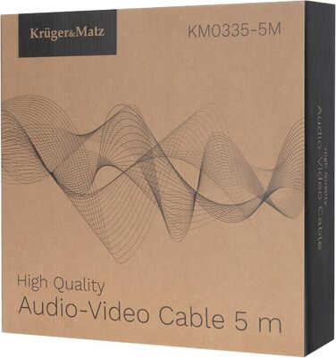 Акустичний кабель Kruger&Matz KM0335-5M з банановими роз'ємами, 5.0 м, 2 шт.