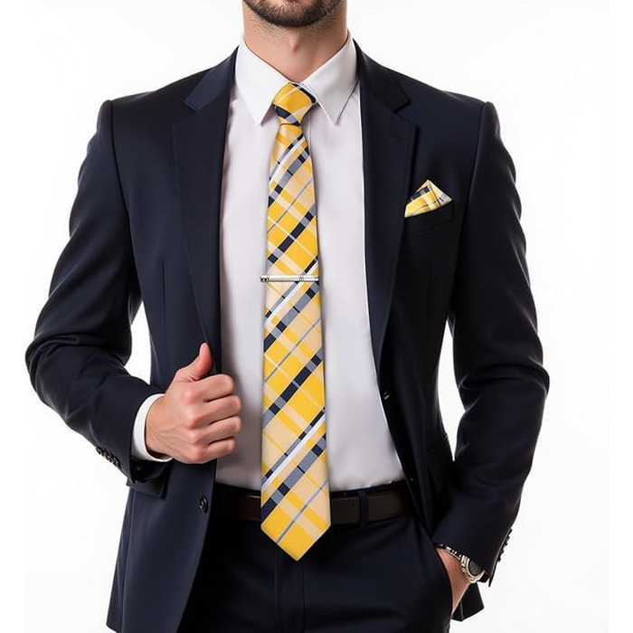 Краватка DiBanGu з шовку, візерунок пає, квітковий принт, комплект: краватка, нагрудна хустинка, краваткова застібка, манжетні кнопки, класичний стиль для весілля та свят