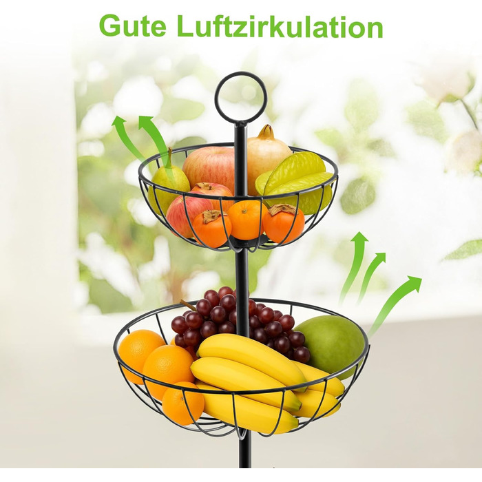 Багатоярусна підставка для фруктів та овочів - металева етажерка для кухні