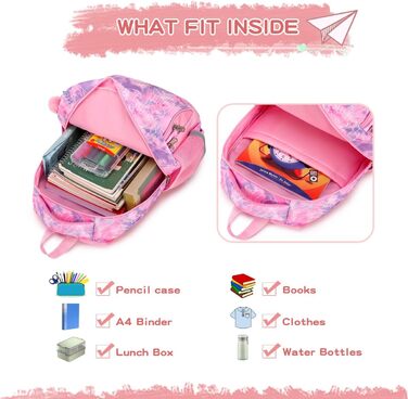 Дитячий рюкзак Cusangel для дівчаток та хлопчиків, ергономічний, регульований, водонепроникний, з нагрудним ременем - рожевий з серцем