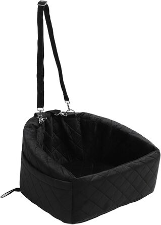 Автокрісло для собак, чорне: безпечне та стабільне автокрісло для маленьких собак, для заднього та переднього сидіння