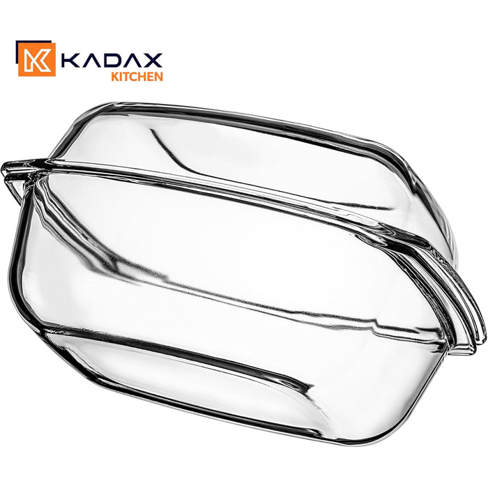 Форма для запікання KADAX 7л зі склокераміки - прямокутна, для лазаньї, овочевих запіканок, м'ясних страв, жароміцна, придатна для миття в посудомийній машині, прозора