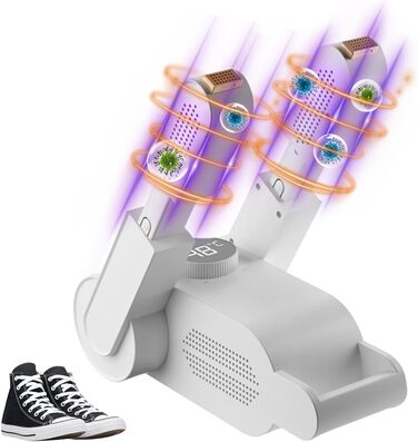 Електричний сушильник для взуття, 180W, для взуття, черевиків, рукавичок, шкарпеток, лижних черевиків, з таймером, UV-світлом та активованим вугіллям