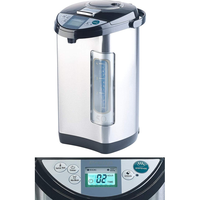 Rosenstein & Söhne Hot Water Dispenser: 5-Liter Water Tank, 5 Temperature Settings, 1.200 Watts (Hot Water Boiler, Hot Water Heater, Instant Water Heater)