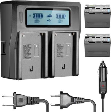 Акумулятор Neewer 6600mAh Li-ION для Sony NP-F970/960/975/570/750/770 з LCD-зарядним пристроєм