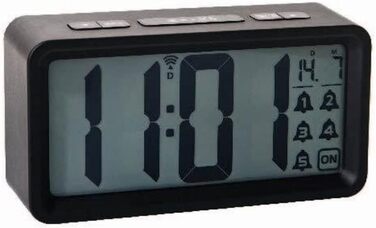 Technoline Techno Line WT496 Radio Alarm Clock Black Alarm Times 5, 129 x 40 x 67 mm
