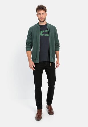 В'язаний кардиган чоловічий Camel Active з органічної бавовни, 4XL, Бежево-сірий