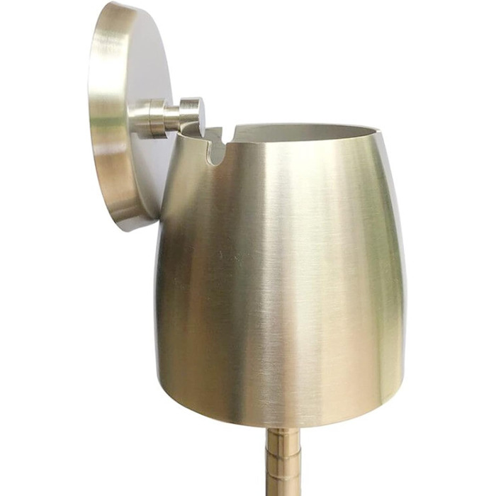 Асбечка для автомобіля з нержавіючої сталі, висувна 34-65см, велика, з кришкою, антиковзка, для вулиці та дому