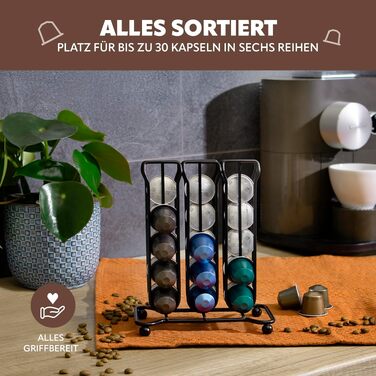 Тримач для капсул Nespresso Bremermann, підставка-диспенсер на 30 капсул, чорний