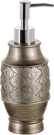 Набір аксесуарів для ванної кімнати Creative Scents – 6 предметів: дозатор для мила, мильниця, попільничка, тримач для зубних щіток, кришка для серветок (срібний)