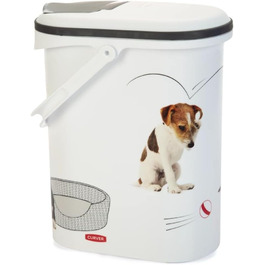 Контейнер для корму для собак Curver Love Pets 10 л – Герметичний, білий, для сухого корму (до 4 кг)